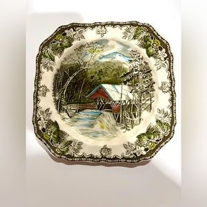 Johnson Bros Covered bridge dessert or salad plate.
